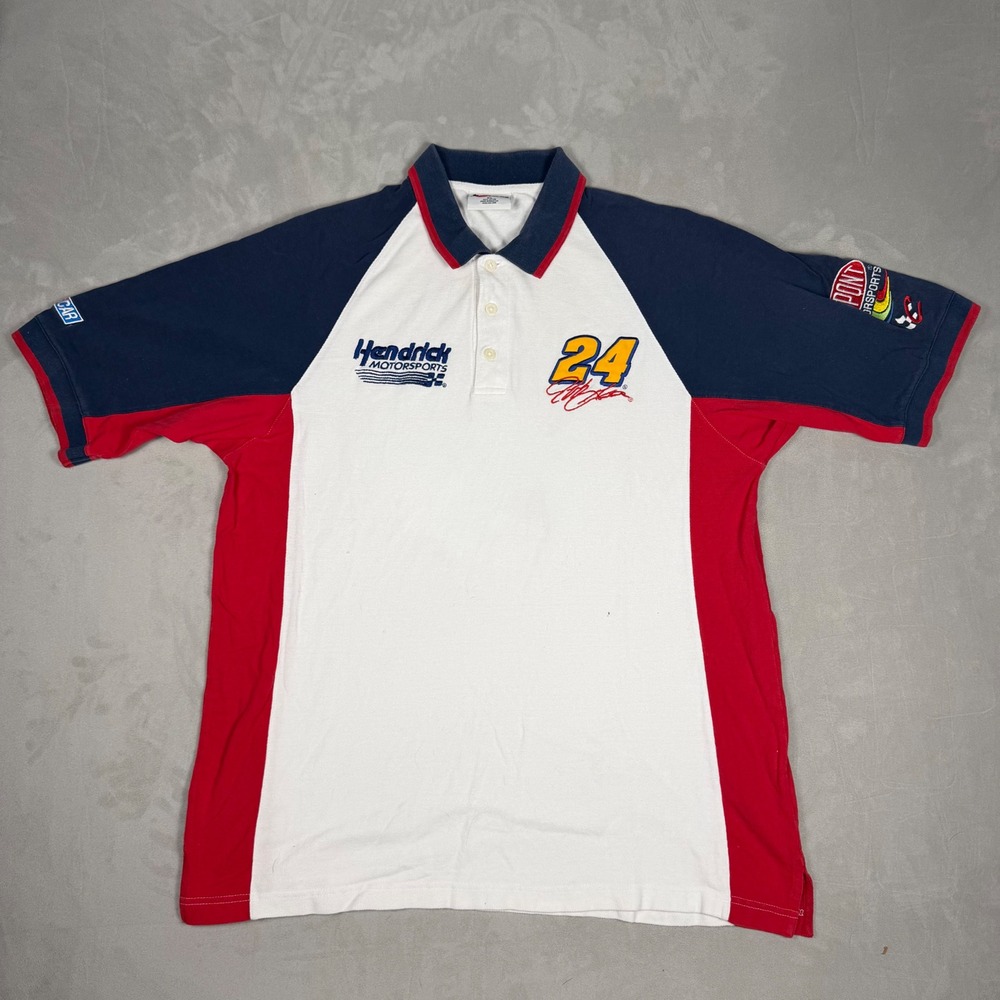 90s Mens Chase Authentics Jeff Gordon Hendrick‎ Motorsports Racing Polo XL